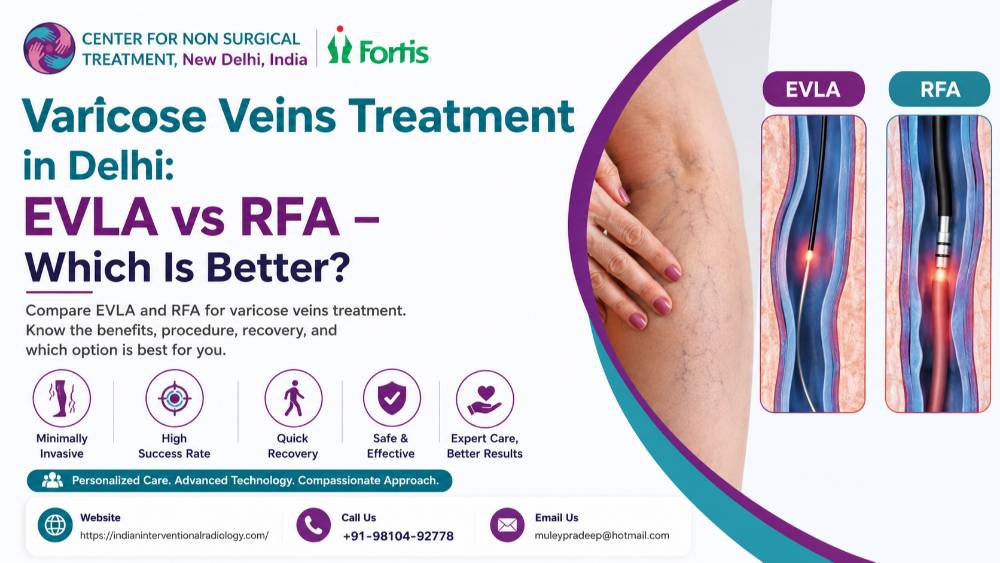 Varicose Veins Treatment in Delhi: EVLA vs RFA – Which Is Better?