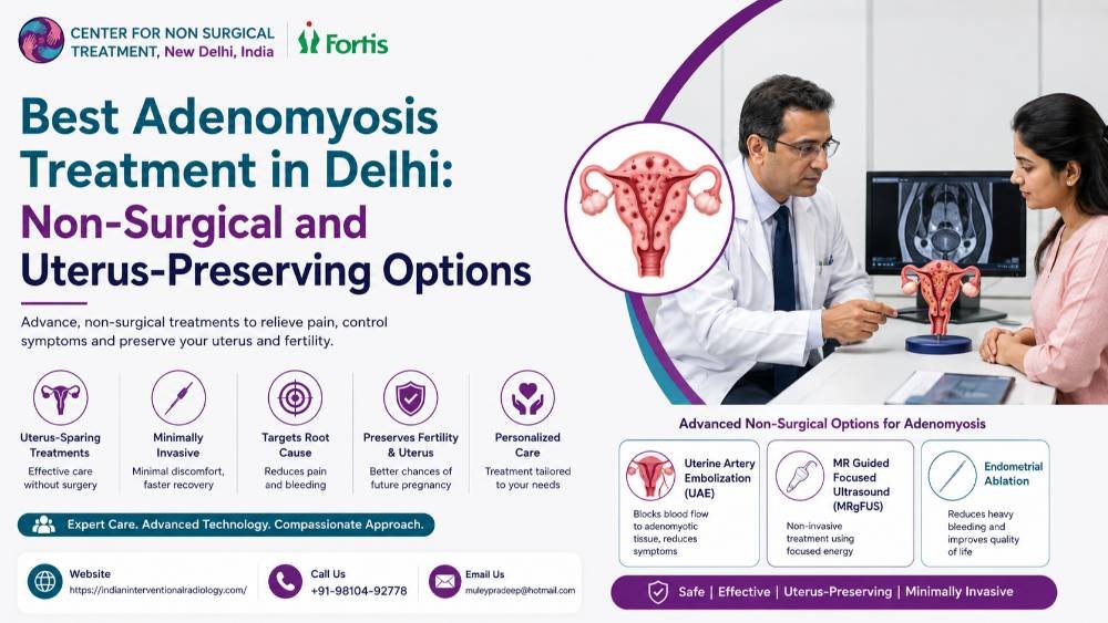 Best Adenomyosis Treatment in Delhi: Non-Surgical and Uterus-Preserving Options