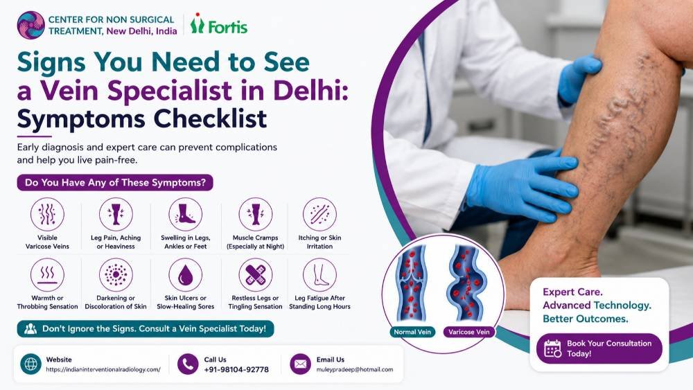 Signs You Need to See a Vein Specialist in Delhi: Symptoms Checklist