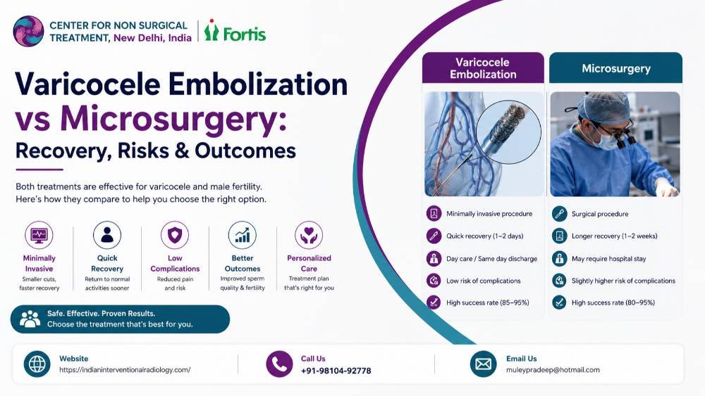 Varicocele Embolization vs Microsurgery: Recovery, Risks & Outcomes