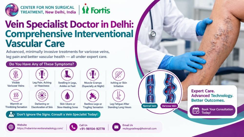 Vein Specialist Doctor in Delhi: Comprehensive Interventional Vascular Care