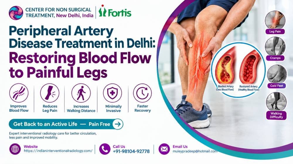 Peripheral Artery Disease Treatment in Delhi: Restoring Blood Flow to Painful Legs